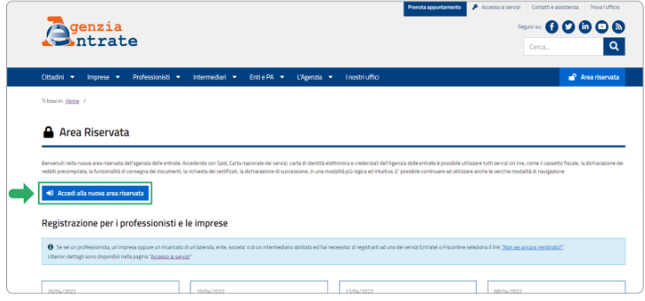 Accesso Area Riservata