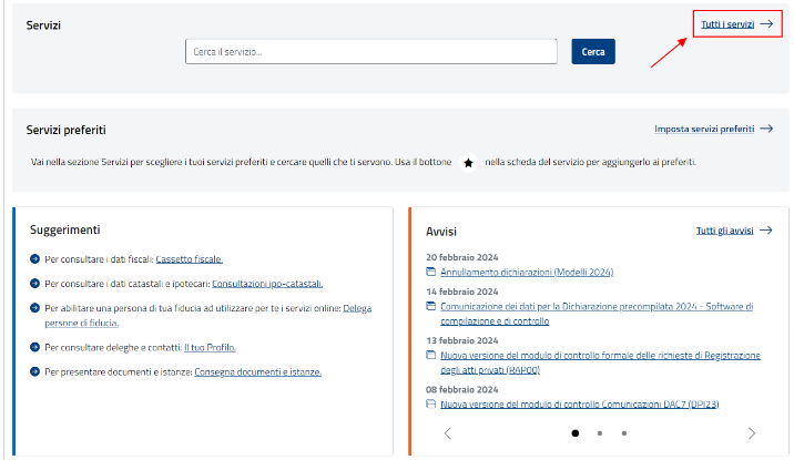 Tutti i servizi